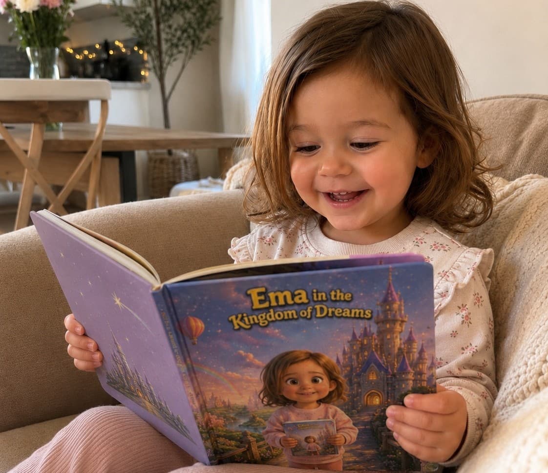 Child reading a personalized MagicalBook storybook